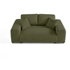 Image de Canape droit LISA DESIGN 2 places en polyester vert 178 x 178 x 79 cm