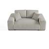 Image de Canape droit LISA DESIGN 2 places en polyester gris 178 x 178 x 79 cm