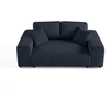 Image de Canape droit LISA DESIGN 2 places en polyester bleu 178 x 178 x 79 cm