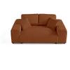 Image de Canape droit LISA DESIGN 2 places en polyester rouge 178 x 178 x 79 cm