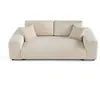 Image de Canape droit LISA DESIGN 3 places en polyester beige 213 x 213 x 79 cm