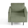Image de Charlie - fauteuil - pieds hauts - en velours côtelé - Vert sauge