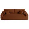 Image de Canape droit LISA DESIGN 3 places en velours rouge 234 x 234 x 78 cm
