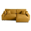 Image de Canape angle fixe LISA DESIGN 4 places en velours jaune 234 x 234 x 78 cm