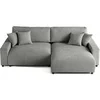 Image de Canape angle fixe LISA DESIGN 4 places en velours gris 234 x 234 x 78 cm