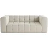 Image de Canape droit LISA DESIGN 3 places en tissu beige 221 x 221 x 73 cm