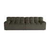 Image de Canape droit napoli 4 places en velours gris 94 x 268 x 80 cm