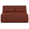 Image de Canape droit LISA DESIGN 2 places en tissu rouge 132 x 132 x 72 cm