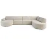 Image de Canape angle fixe LISA DESIGN 7 places en polyester beige 79 x 235 x 77 cm