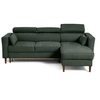 Image de Canape angle fixe BEST MOBILIER 4 places en tissu vert 225 x 225 x 94 cm