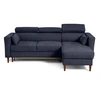 Image de Canape angle fixe BEST MOBILIER 4 places en tissu bleu 225 x 225 x 94 cm