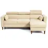 Image de Canape angle fixe BEST MOBILIER 4 places en tissu beige 225 x 225 x 94 cm