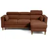 Image de Canape angle fixe BEST MOBILIER 4 places en tissu rouge 225 x 225 x 94 cm