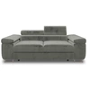 Image de Canape droit BEST MOBILIER 2 places en polyester gris 198 x 198 x 90 cm