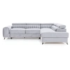 Image de Canape angle fixe BEST MOBILIER 5 places en polyester gris 205 x 278 x 92 cm