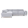 Image de Canape angle fixe BEST MOBILIER 5 places en polyester gris 278 x 278 x 92 cm