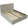 Image de Stuart - lit coffre - 140x200 cm - sommier inclus - en velours - Beige
