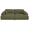 Image de Canape droit LISA DESIGN 3 places en polyester vert 237 x 237 x 79 cm