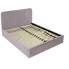 Image de Stuart - lit coffre - 140x200 cm - sommier inclus - en velours - Rose