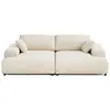 Image de Canape droit LISA DESIGN 3 places en polyester beige 237 x 237 x 79 cm