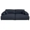 Image de Canape droit LISA DESIGN 3 places en polyester bleu 237 x 237 x 79 cm