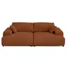 Image de Canape droit LISA DESIGN 3 places en polyester rouge 237 x 237 x 79 cm