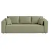 Image de Topaze - canapé 3 places - convertible avec coffre - en tissu - Vert
