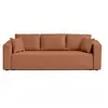 Image de Topaze - canapé 3 places - convertible avec coffre - en tissu - Terracotta