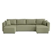 Image de Topaze - canapé panoramique - 7 places - convertible avec coffre - en tissu - Vert