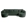 Image de Canape angle fixe BEST MOBILIER 7 places en polyester vert 162 x 313 x 86 cm