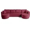 Image de Canape angle fixe BEST MOBILIER 7 places en polyester violet 162 x 313 x 86 cm