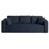 Image de Canape droit BEST MOBILIER 3 places en polyester bleu 225 x 225 x 86 cm