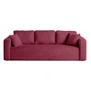 Image de Canape droit BEST MOBILIER 3 places en polyester violet 225 x 225 x 86 cm