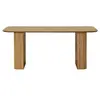Image de Milazzo - table à manger - bois plaqué chêne et cannage - 180 cm - Bois