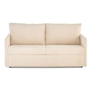 Image de Canape droit BEST MOBILIER 3 places en velours beige 178 x 178 x 90 cm