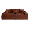 Image de Sergio - canapé 4 places - assise profonde - en tissu - Terracotta