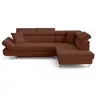 Image de Canape angle fixe BEST MOBILIER 5 places en polyester rouge 252 x 252 x 89 cm