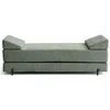 Image de Brescia - banquette 3 places convertible en tissu velours relief - Vert