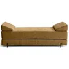 Image de Brescia - banquette 3 places convertible en tissu velours relief - Jaune