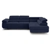 Image de Canape angle fixe LISA DESIGN 5 places en velours bleu 272 x 272 x 90 cm