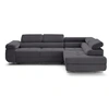 Image de Canape angle fixe LISA DESIGN 5 places en velours gris 202 x 272 x 90 cm
