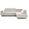 Image de Canape angle fixe LISA DESIGN 5 places en velours beige 202 x 272 x 90 cm