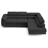 Image de Canape angle fixe LISA DESIGN 5 places en cuir gris 202 x 272 x 90 cm