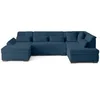 Image de Canape angle fixe LISA DESIGN 7 places en polyester bleu 300 x 300 x 76 cm