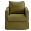 Image de Serena - housse en velours texturé pour fauteuil - Vert Olive