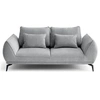 Image de Arica - canapé droit 2 places en tissu texturé - Gris