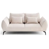 Image de Canape droit LISA DESIGN 2 places en tissu beige 208 x 208 x 86 cm