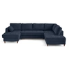 Image de Canape angle fixe LISA DESIGN 7 places en velours bleu 297 x 297 x 85 cm