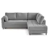 Image de Canape angle fixe LISA DESIGN 5 places en velours gris 230 x 230 x 85 cm