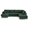 Image de Canape angle fixe LISA DESIGN 7 places en velours vert 297 x 297 x 85 cm